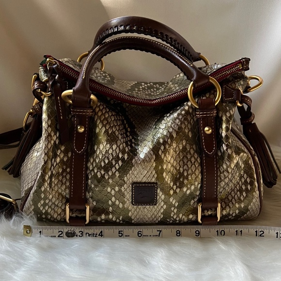 Dooney & Bourke Python Embossed Florentine Satchel - Picture 8 of 10